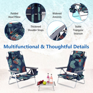 5-position adjustable backrest for reading  sunbathing and napping<br>Ergonomic padded head pillow and widened armrests for neck support<br>Stable triangular structure with reinforced metal crossbars for safety<br>Premium waterproof and tear-resistant PVC