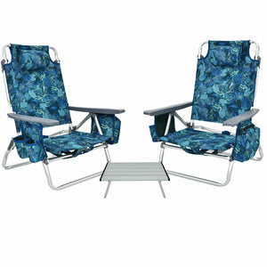 5-position adjustable backrest for reading  sunbathing and napping<br>Ergonomic padded head pillow and widened armrests for neck support<br>Stable triangular structure with reinforced metal crossbars for safety<br>Premium waterproof and tear-resistant PVC