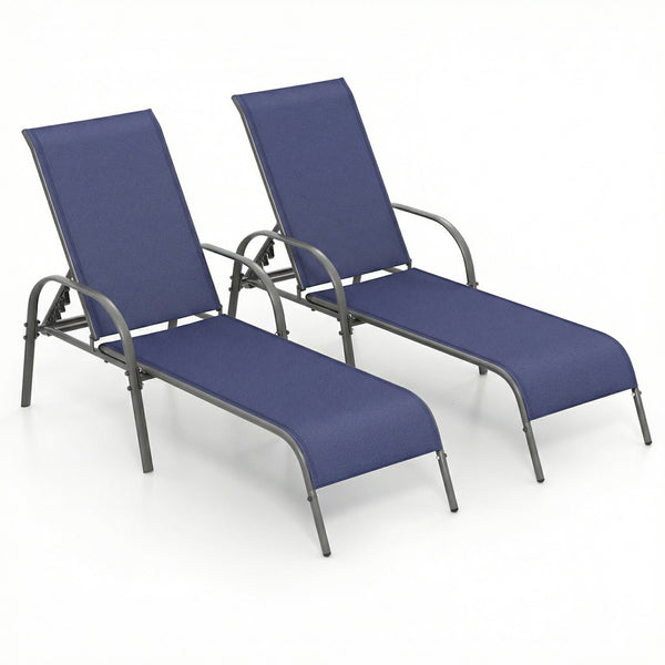Don't leave the lounge chairs outside in raining days for prolonging its' using life <br>Made of Sun-proof and breathable fabric for long-lasting use <br>Powder coated steel frame provides sturdy support <br>Thick legs and anti-slip pads provide extra sta