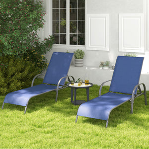 Don't leave the lounge chairs outside in raining days for prolonging its' using life <br>Made of Sun-proof and breathable fabric for long-lasting use <br>Powder coated steel frame provides sturdy support <br>Thick legs and anti-slip pads provide extra sta