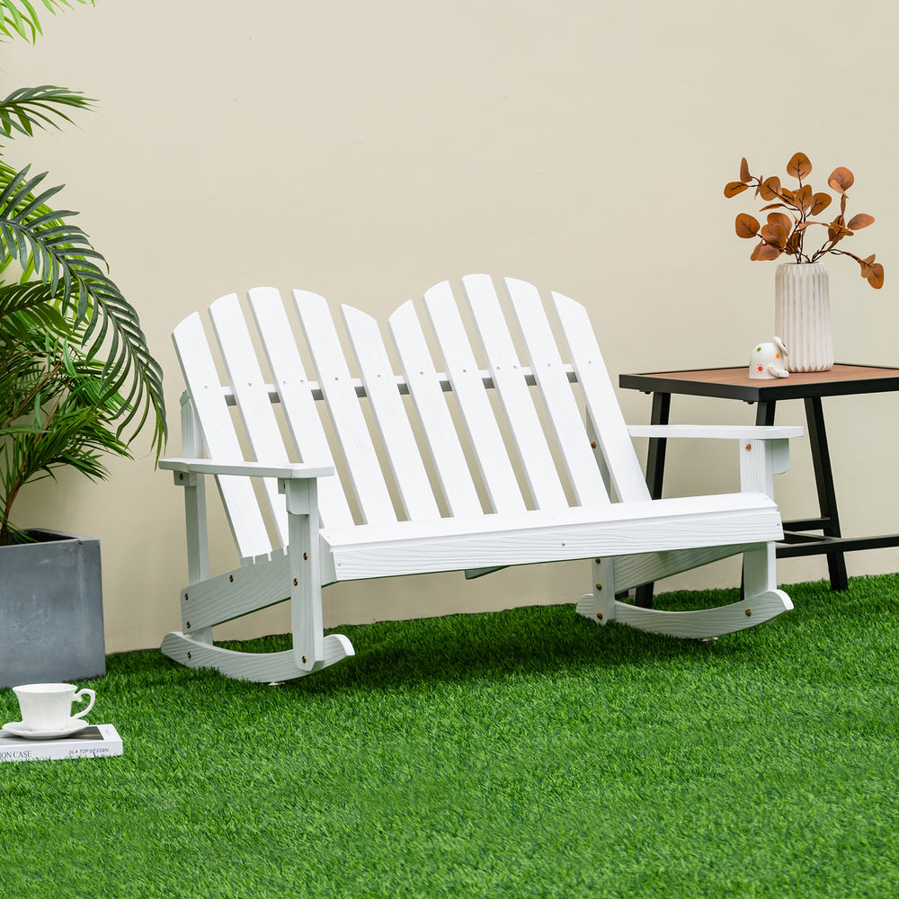 ASTM and CPSIA certificated for safer use. <br>Fitted with reinforced structure which can hold 220lbs of weight.<br>Nice rocking chair for outdoor places  such as backyard  poolside  yard.<br>Made from natural fir wood for weather resistant.<br>30Â° tilt 