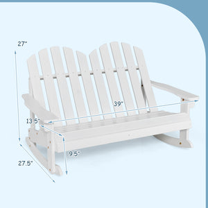 ASTM and CPSIA certificated for safer use. <br>Fitted with reinforced structure which can hold 220lbs of weight.<br>Nice rocking chair for outdoor places  such as backyard  poolside  yard.<br>Made from natural fir wood for weather resistant.<br>30Â° tilt 