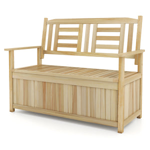 49 Gal large storage capacity to keep your essentials within reach <br>Perfect for holding outdoor cushions  garden tools and pool supplies <br>2-Person garden benchÂ with 45 inches long seating area <br>Ensure comfortable seating experience with inclined