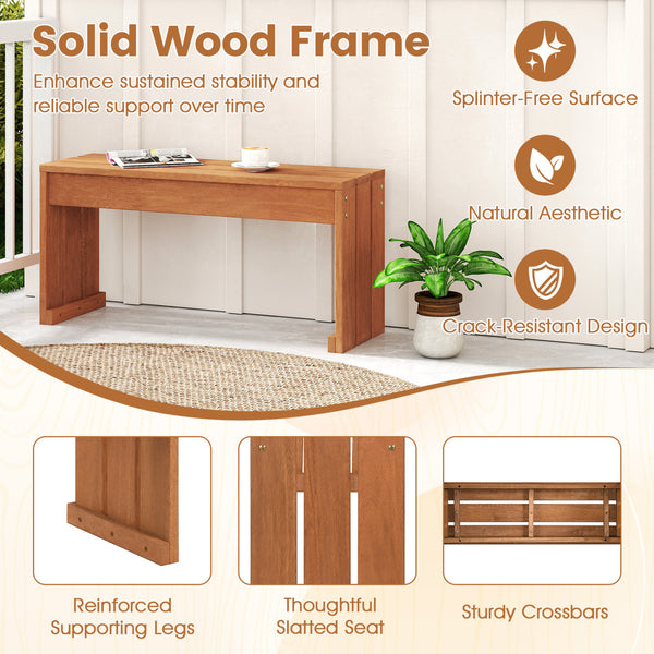 Multipurpose use for side table  plant stand or storage rack<br>Sturdy thickened wood slats for even weight distribution<br>Strong 242 lbs/440 lbs weight capacity for steady seating<br>Natural wood grain for minimalist design<br>Easy to move between indoo