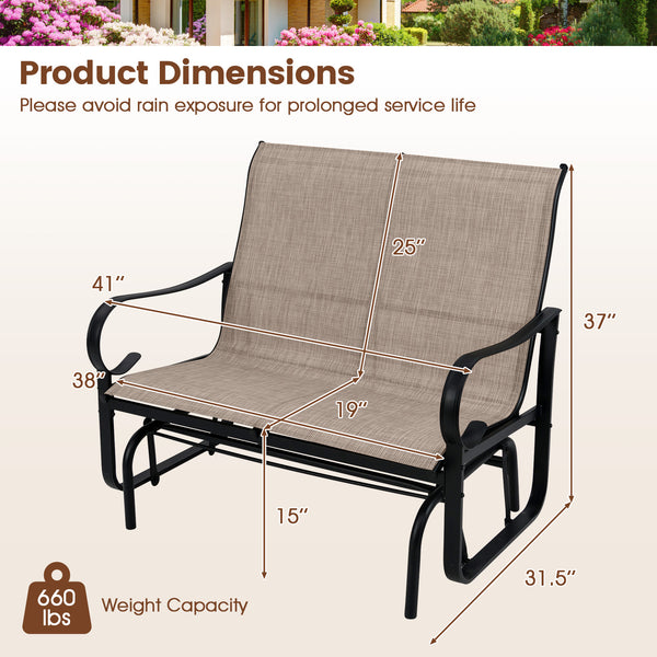 Promote relaxation  comfort and enjoyment with a gentle gliding motion<br>High-quality gilder bearing arm brackets for quiet back-and-forth swinging<br>Breathable and quick-drying fabric for cool seating and easy maintenance<br>The fabric is also fade-res