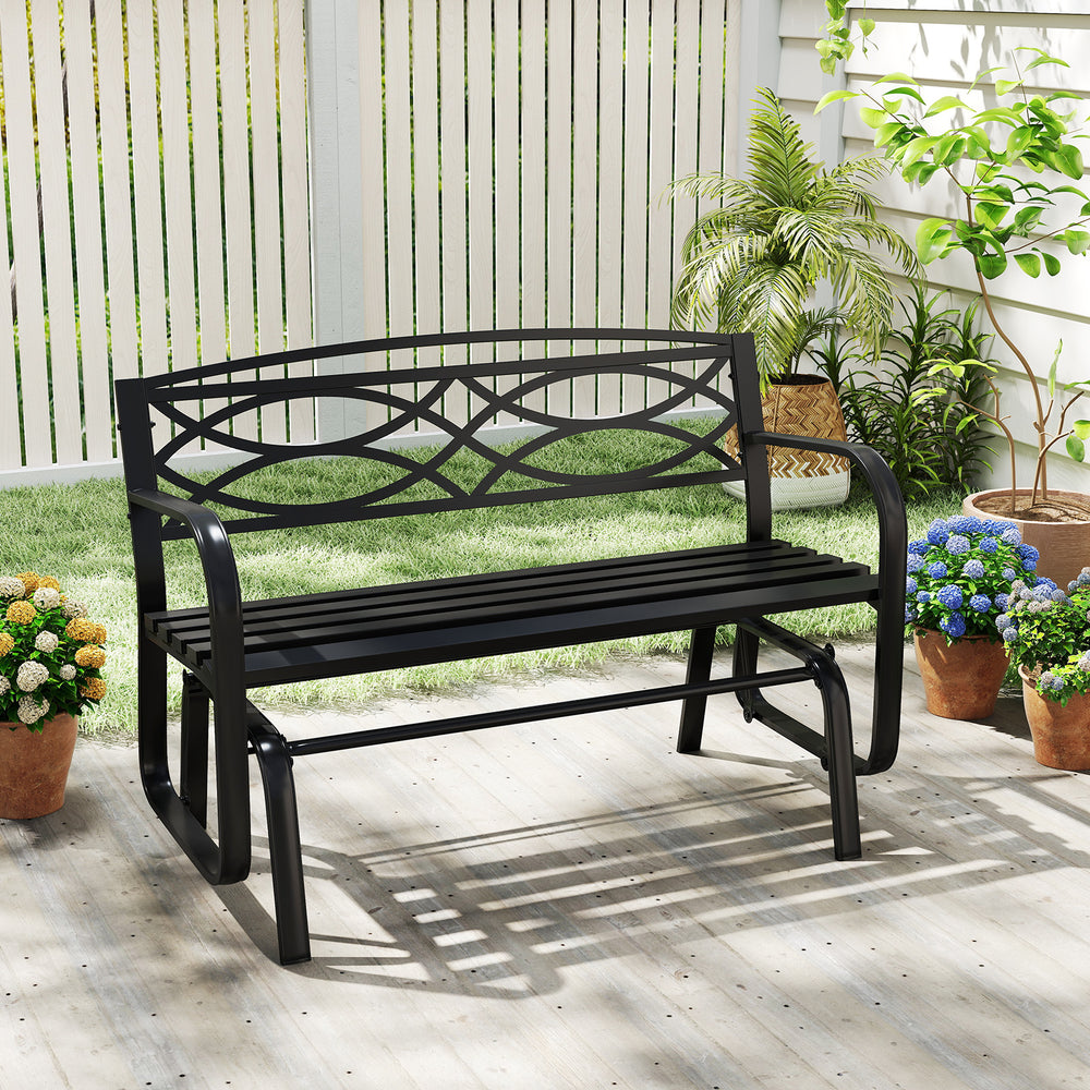 It offers smooth gliding motion for ultimate relaxation<br>Premium glider bearing arm brackets ensure quiet operation<br>Make you feel comfortable for outdoor relaxation with an ergonomic design<br>The 105Â° inclined backrest provides optimal comfort<br>C