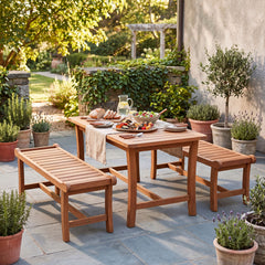 Solid mixed hardwood construction for long-lasting strength and reliable support<br>Slatted seat design for better airflow and quick drying after outdoor use<br>Smooth surface and rounded edges for safer and more comfortable seating<br>Deform-resistant st