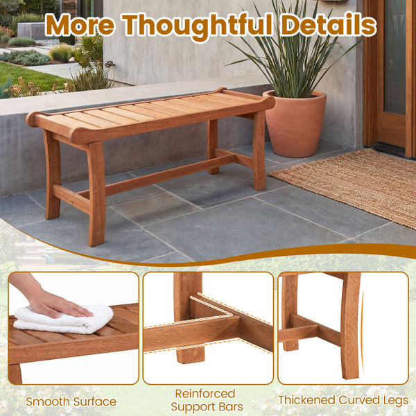 Solid mixed hardwood construction for long-lasting strength and reliable support<br>Slatted seat design for better airflow and quick drying after outdoor use<br>Smooth surface and rounded edges for safer and more comfortable seating<br>Deform-resistant st