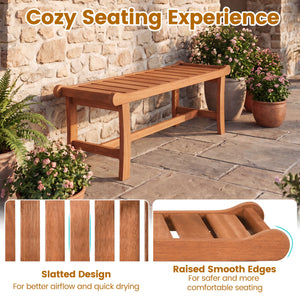 Solid mixed hardwood construction for long-lasting strength and reliable support<br>Slatted seat design for better airflow and quick drying after outdoor use<br>Smooth surface and rounded edges for safer and more comfortable seating<br>Deform-resistant st
