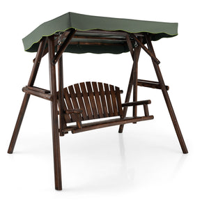 Carbonized fir wood is solid and weatherproof for outdoor use<br>Holds up to 530 lbs of weight  which is equivalent to 2 adults<br>A-shape frame ensures strong stability and load-bearing<br>Premium oxford fabric is wear-resistant and anti-fade for long us