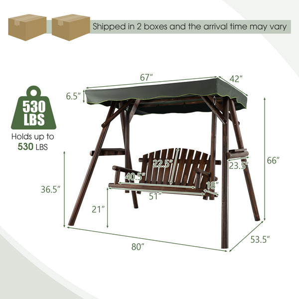 Carbonized fir wood is solid and weatherproof for outdoor use<br>Holds up to 530 lbs of weight  which is equivalent to 2 adults<br>A-shape frame ensures strong stability and load-bearing<br>Premium oxford fabric is wear-resistant and anti-fade for long us