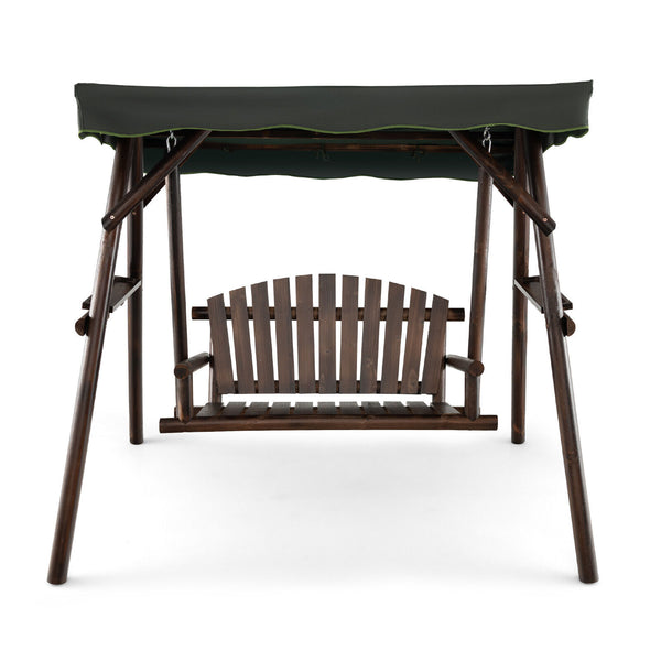 Carbonized fir wood is solid and weatherproof for outdoor use<br>Holds up to 530 lbs of weight  which is equivalent to 2 adults<br>A-shape frame ensures strong stability and load-bearing<br>Premium oxford fabric is wear-resistant and anti-fade for long us