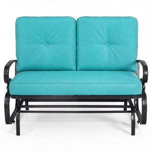 Make the outdoor enjoyment even longer with this outdoor swing glider bench! Â  Through swinging back and forth  this 2-person patio glider chair not only brings a smooth and quiet rocking experience  but also allows you and the one you loved to swing tog