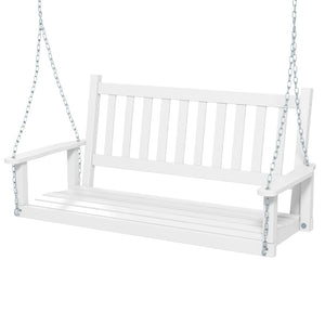 Premium solid wood material for superior durability and stability <br>Seats up to 2 persons and holds up to 500 lbs <br>Long metal chains and sturdy S-shaped hooks for safe swinging <br>Inclined backrest  curved seat and cozy armrests add comfort <br>Slat