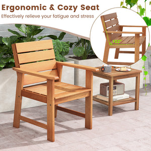 Premium hardwood construction for long-lasting durability<br>Burr-free and natural wood structure for an authentic look.<br>102Â° inclined backrest relieves fatigue and stress<br>Wide armrests for added comfort and relaxation<br>Breathable slatted design 