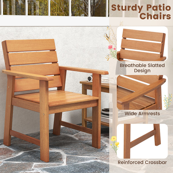 Premium hardwood construction for long-lasting durability<br>Burr-free and natural wood structure for an authentic look.<br>102Â° inclined backrest relieves fatigue and stress<br>Wide armrests for added comfort and relaxation<br>Breathable slatted design 