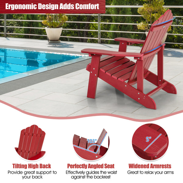 Selected HIPS and HDPE materials for weather resistance and fade resistance<br>Both materials require minimal maintenance  just clean them with water or soap<br>Ergonomic design with spacious seats and slop backrests for ultimate comfort<br>Both Adirondac