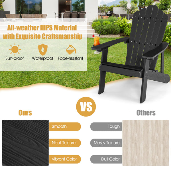 Selected HIPS and HDPE materials for weather resistance and fade resistance<br>Both materials require minimal maintenance  just clean them with water or soap<br>Ergonomic design with spacious seats and slop backrests for ultimate comfort<br>Both Adirondac