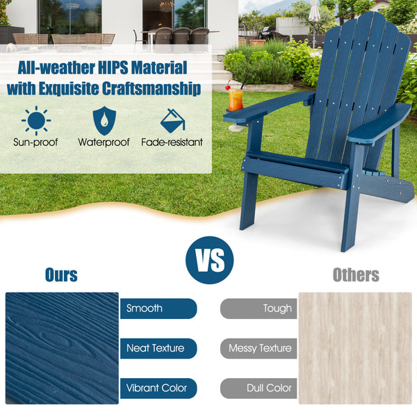 Selected HIPS and HDPE materials for weather resistance and fade resistance<br>Both materials require minimal maintenance  just clean them with water or soap<br>Ergonomic design with spacious seats and slop backrests for ultimate comfort<br>Both Adirondac