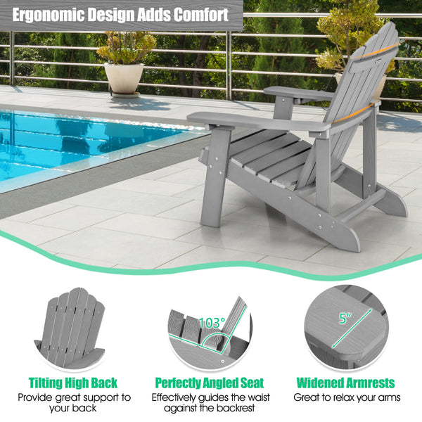 Selected HIPS and HDPE materials for weather resistance and fade resistance<br>Both materials require minimal maintenance  just clean them with water or soap<br>Ergonomic design with spacious seats and slop backrests for ultimate comfort<br>Both Adirondac