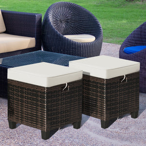 The sturdy and solid steel frame ensures sturdiness and durability<br>Premium and hand-woven rattan suitable for outdoor<br>Premium cushions for maximum comfort<br>The water-proof cushion cover is removable and washable<br>Fixed by ropes to prevent the cu