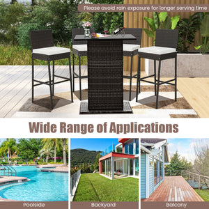 30 inch seat height is compatible with most bar tables<br>Much cozier with soft cushions  cozy footrest and backrest<br>Smooth zippers for easy maintenance of cushion covers<br>Fixing straps keep the cushions in place<br>Reinforced metal frame for high st