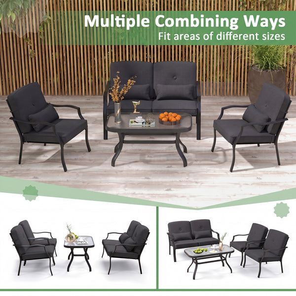 Ergonomic seat effectively relieves your fatigue <br>Soft seat and back cushions offer endless comfort <br>Smooth zippers make cushion covers easy to detach and wash <br>Fixing buckles to keep the cushions in the right place <br>Heavy-duty metal frame for