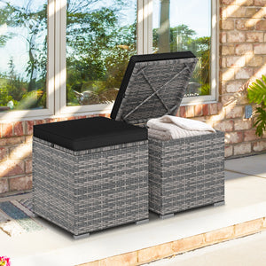 Can be used as a storage box  a footstool  a side table or an additional seat<br>Ample storage space inside offers more convenience<br>Soft seat cushions bring you optimal comfort<br>Smooth zippers make the cushion cover easy to remove and wash<br>Stable 