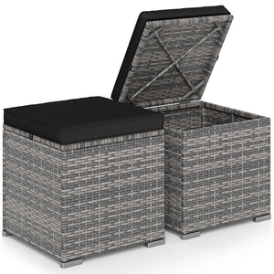 Can be used as a storage box  a footstool  a side table or an additional seat<br>Ample storage space inside offers more convenience<br>Soft seat cushions bring you optimal comfort<br>Smooth zippers make the cushion cover easy to remove and wash<br>Stable 