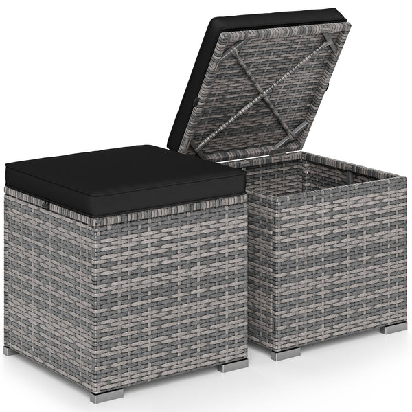 Can be used as a storage box  a footstool  a side table or an additional seat<br>Ample storage space inside offers more convenience<br>Soft seat cushions bring you optimal comfort<br>Smooth zippers make the cushion cover easy to remove and wash<br>Stable 