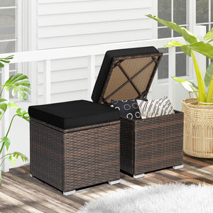 Can be used as a storage box  a footstool  a side table or an additional seat<br>Ample storage space inside offers more convenience<br>Soft seat cushions bring you optimal comfort<br>Smooth zippers make the cushion cover easy to remove and wash<br>Stable 