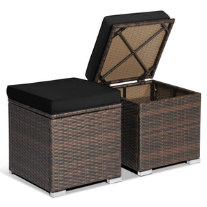 Can be used as a storage box  a footstool  a side table or an additional seat<br>Ample storage space inside offers more convenience<br>Soft seat cushions bring you optimal comfort<br>Smooth zippers make the cushion cover easy to remove and wash<br>Stable 