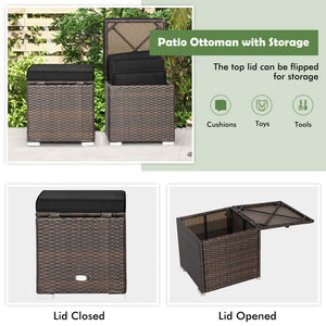 Can be used as a storage box  a footstool  a side table or an additional seat<br>Ample storage space inside offers more convenience<br>Soft seat cushions bring you optimal comfort<br>Smooth zippers make the cushion cover easy to remove and wash<br>Stable 