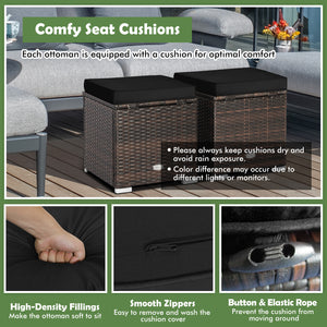 Can be used as a storage box  a footstool  a side table or an additional seat<br>Ample storage space inside offers more convenience<br>Soft seat cushions bring you optimal comfort<br>Smooth zippers make the cushion cover easy to remove and wash<br>Stable 