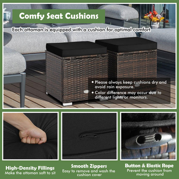 Can be used as a storage box  a footstool  a side table or an additional seat<br>Ample storage space inside offers more convenience<br>Soft seat cushions bring you optimal comfort<br>Smooth zippers make the cushion cover easy to remove and wash<br>Stable 
