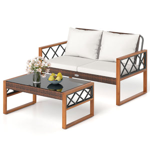 Enhance longevity to maintain its elegant appearance with sun-protective PE rattan<br>Large cushions with soft padded fillings for optimal comfort<br>Removable and washable cushion covers for great convenience<br>Make you feel more comfortable with ergono