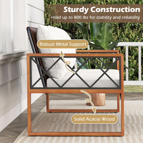 Enhance longevity to maintain its elegant appearance with sun-protective PE rattan<br>Large cushions with soft padded fillings for optimal comfort<br>Removable and washable cushion covers for great convenience<br>Make you feel more comfortable with ergono