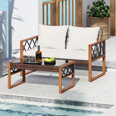 Enhance longevity to maintain its elegant appearance with sun-protective PE rattan<br>Large cushions with soft padded fillings for optimal comfort<br>Removable and washable cushion covers for great convenience<br>Make you feel more comfortable with ergono