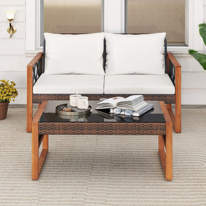 Enhance longevity to maintain its elegant appearance with sun-protective PE rattan<br>Large cushions with soft padded fillings for optimal comfort<br>Removable and washable cushion covers for great convenience<br>Make you feel more comfortable with ergono