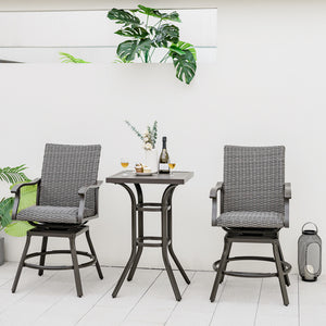 4D fiber-filled seat cushion is quick dry and comfortable<br>Enjoy added convenience with the 360Â° swivel feature<br>Relax your feet with the footrest that features an anti-slip mat<br>Experience relaxation with the curved backrest and armrests<br>Alumin