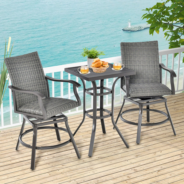 4D fiber-filled seat cushion is quick dry and comfortable<br>Enjoy added convenience with the 360Â° swivel feature<br>Relax your feet with the footrest that features an anti-slip mat<br>Experience relaxation with the curved backrest and armrests<br>Alumin