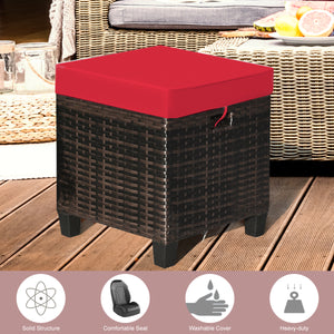 The sturdy and solid steel frame ensures sturdiness and durability<br>Premium and hand-woven rattan suitable for outdoor<br>Premium cushions for maximum comfort<br>The water-proof cushion cover is removable and washable<br>Fixed by ropes to prevent the cu