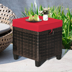 The sturdy and solid steel frame ensures sturdiness and durability<br>Premium and hand-woven rattan suitable for outdoor<br>Premium cushions for maximum comfort<br>The water-proof cushion cover is removable and washable<br>Fixed by ropes to prevent the cu