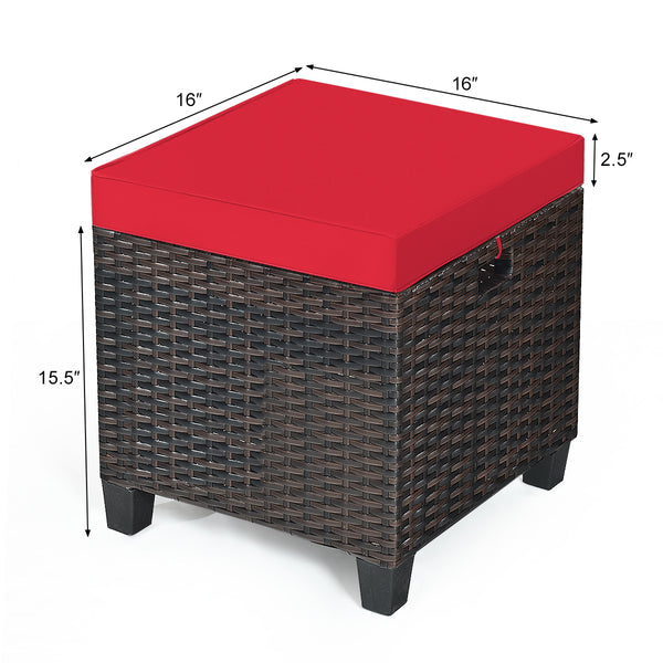 The sturdy and solid steel frame ensures sturdiness and durability<br>Premium and hand-woven rattan suitable for outdoor<br>Premium cushions for maximum comfort<br>The water-proof cushion cover is removable and washable<br>Fixed by ropes to prevent the cu