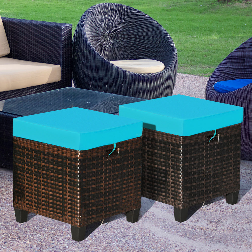 The sturdy and solid steel frame ensures sturdiness and durability<br>Premium and hand-woven rattan suitable for outdoor<br>Premium cushions for maximum comfort<br>The water-proof cushion cover is removable and washable<br>Fixed by ropes to prevent the cu