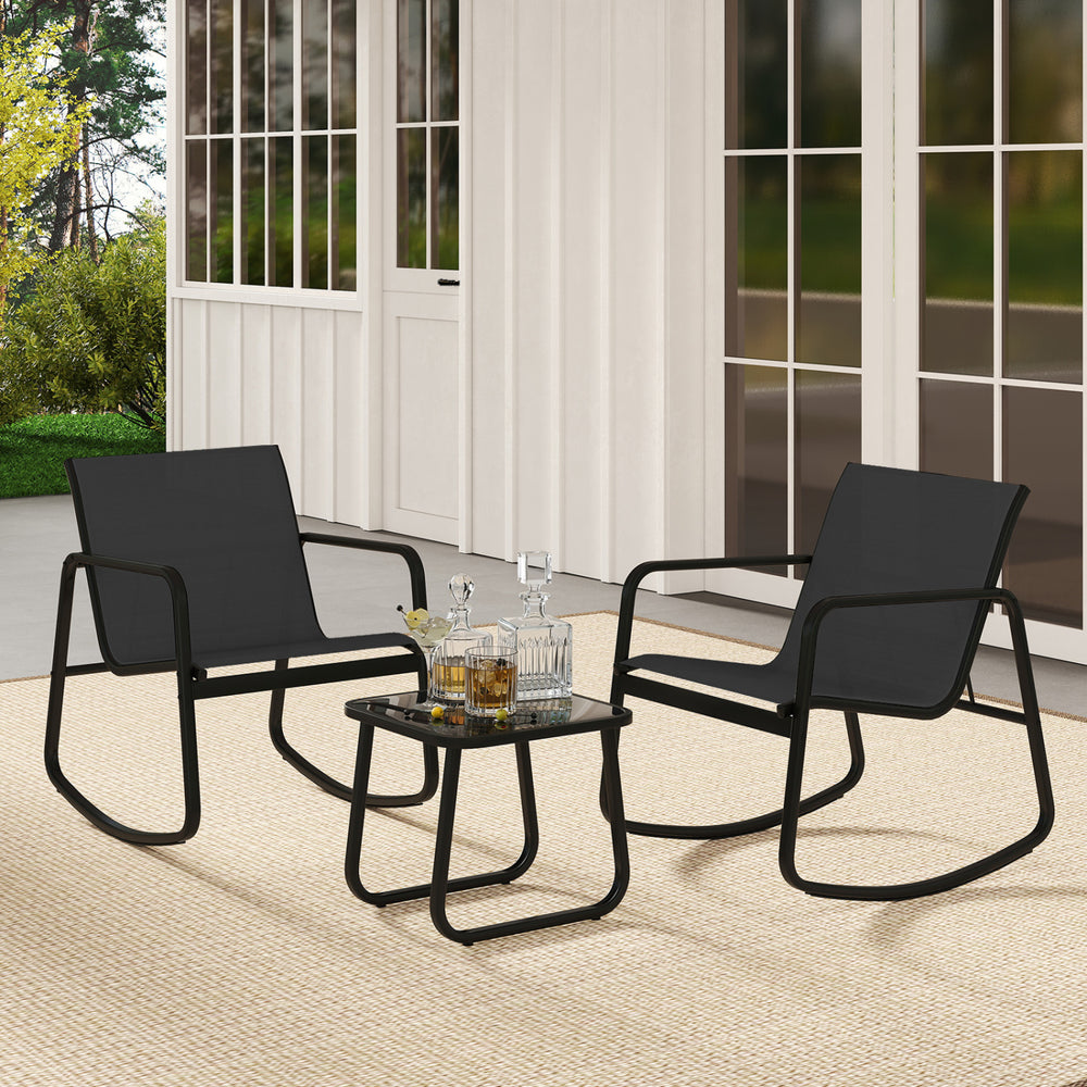 Rock stably with non-slip pads and adjustable stopper<br>Curved seat and back make you more relaxed<br>Made of premium material for long-time use<br>Quick-drying and breathable seat fabric offers more comfort<br>Reinforced metal frame offers strong suppor