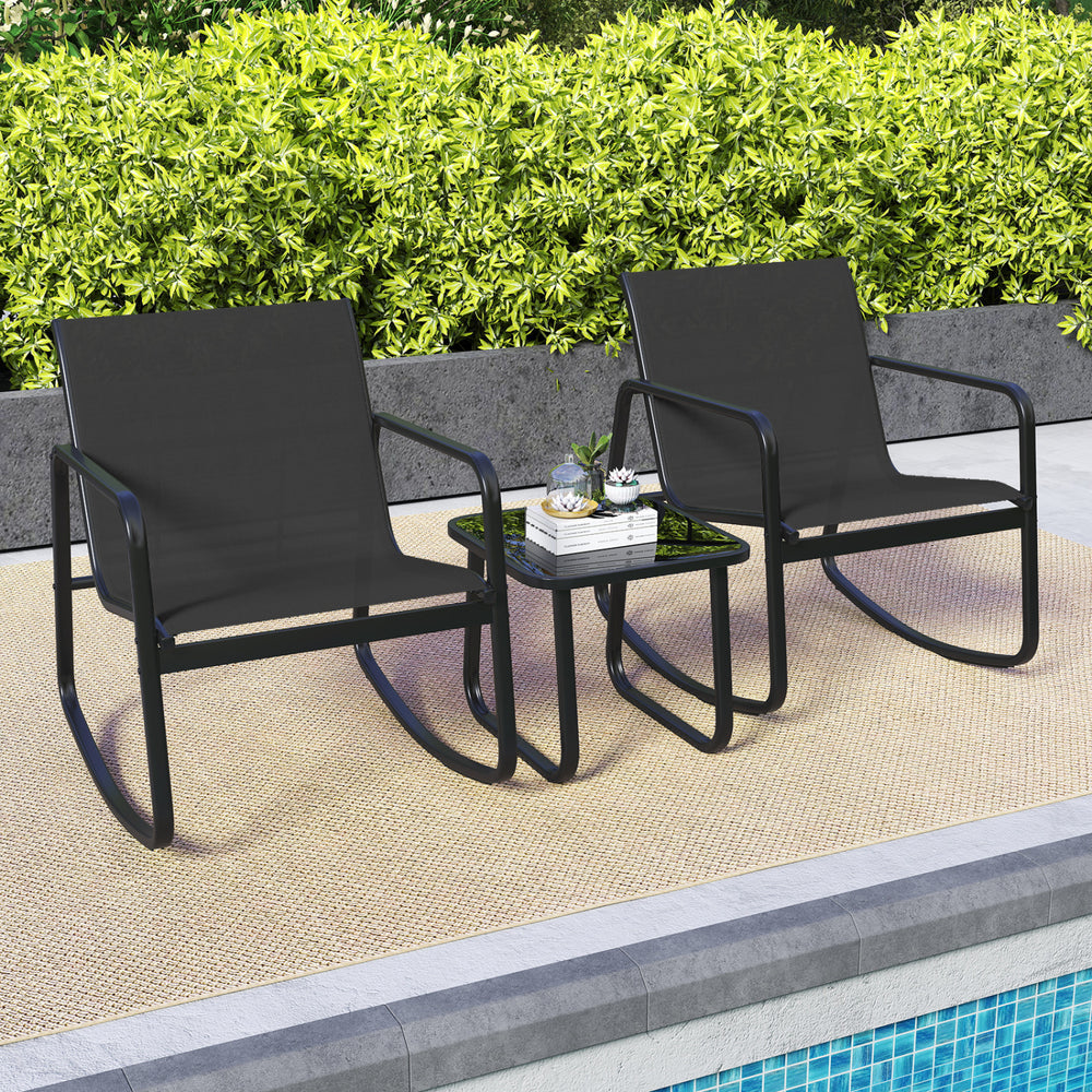 Rock stably with non-slip pads and adjustable stopper<br>Curved seat and back make you more relaxed<br>Made of premium material for long-time use<br>Quick-drying and breathable seat fabric offers more comfort<br>Reinforced metal frame offers strong suppor