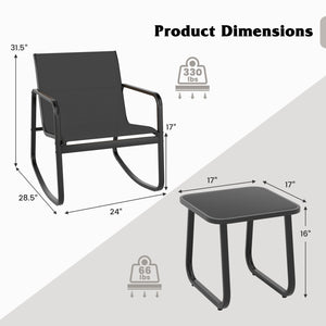 Rock stably with non-slip pads and adjustable stopper<br>Curved seat and back make you more relaxed<br>Made of premium material for long-time use<br>Quick-drying and breathable seat fabric offers more comfort<br>Reinforced metal frame offers strong suppor
