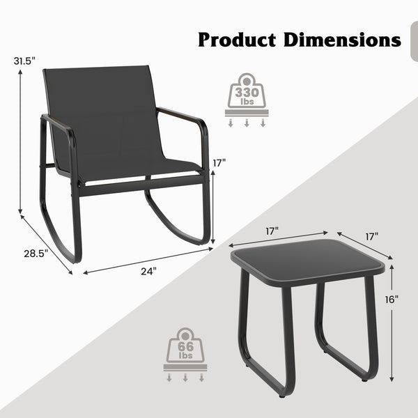 Rock stably with non-slip pads and adjustable stopper<br>Curved seat and back make you more relaxed<br>Made of premium material for long-time use<br>Quick-drying and breathable seat fabric offers more comfort<br>Reinforced metal frame offers strong suppor