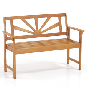 Seats up to 2 adults with a 42.5" seat width and a 800 lbs max load<br>Built with reinforced bars under the seat for stronger support<br>Solid acacia wood frame lasts longer with cracking resistance<br>Slatted panels keep airflow moving for cooler relaxat